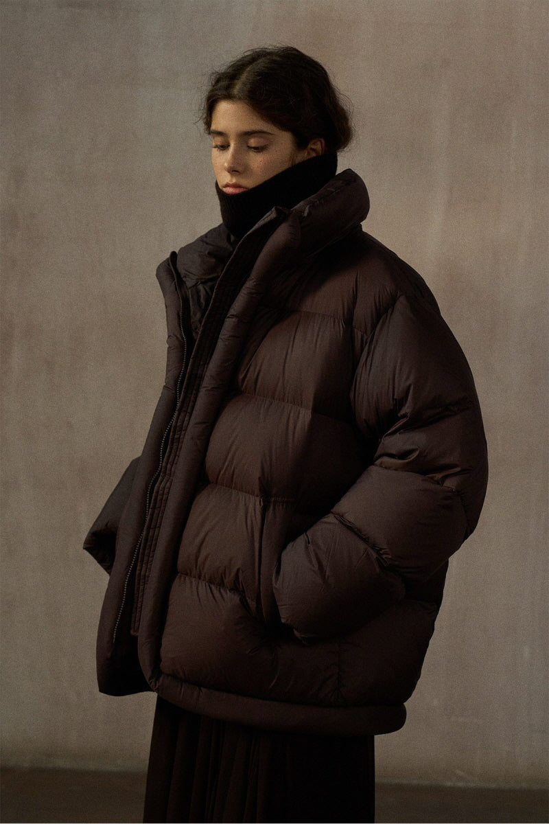 Soft Stand Collar Puffer Jacket
