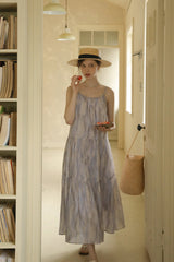 Smudge Purple A-Line Dress