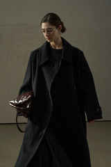 Classic Long Lapel Double-Breasted Coat