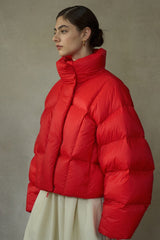 Stand-Up Collar Puff Silhouette Down Jacket