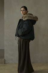 Hooded Balloon Puffer Jacket