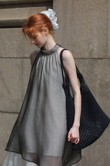 Halterneck Tie A-Line Dress