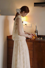 Gentle Wind Butterfly Print Skirt