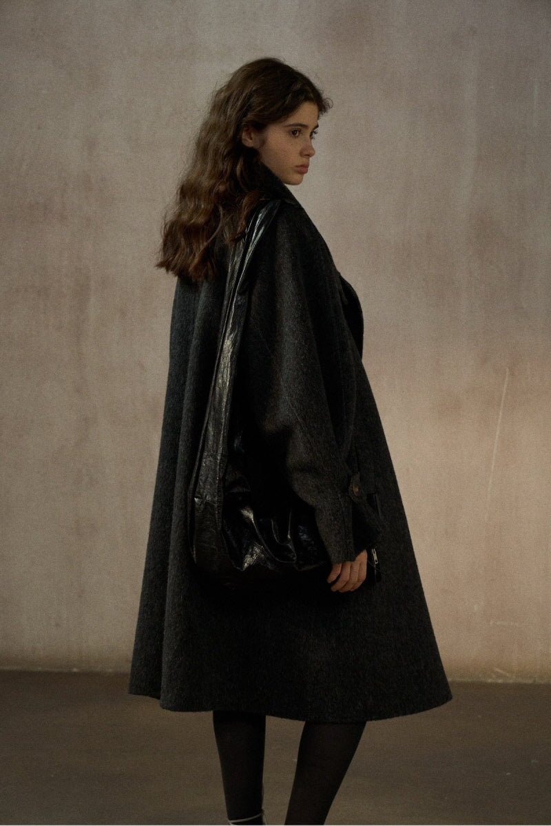 Retro Reversible Stand-Up Collar Hand-Sewn Coat