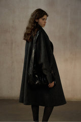 Retro Reversible Stand-Up Collar Hand-Sewn Coat