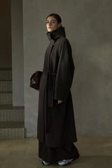 High-Neck Double-Breasted Reversible Coat