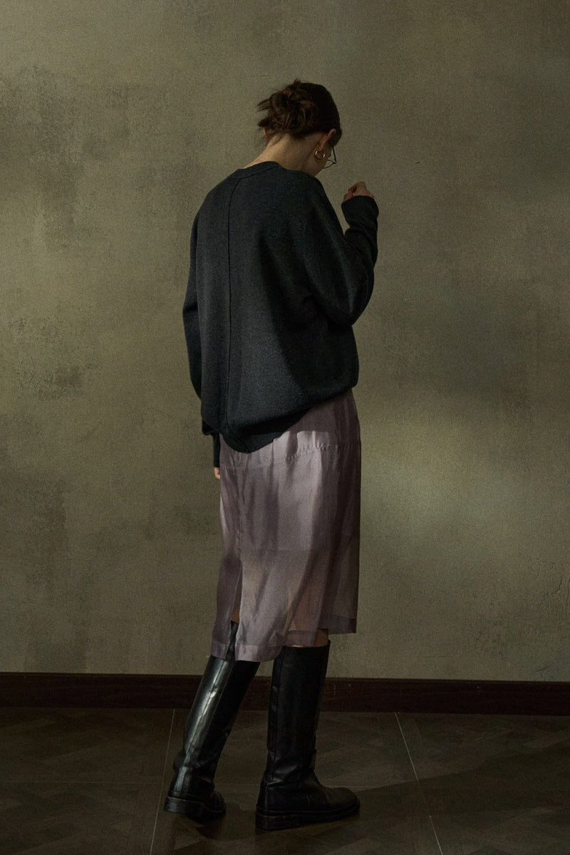 Low-Waisted Sheer Simple Skirt