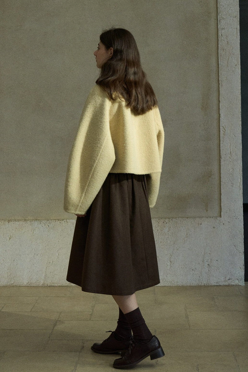 Truncated Lapel Raglan Jacket
