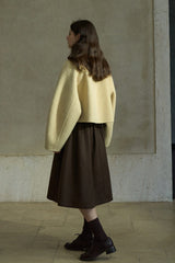 Truncated Lapel Raglan Jacket