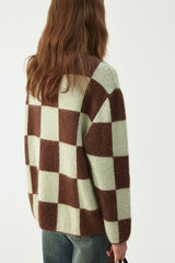 Minimalist Checkerboard Knitwear