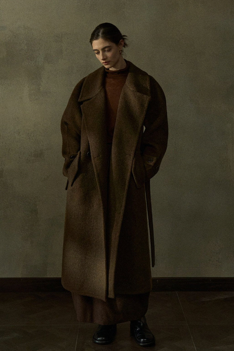 Waist-Lapel Reversible Duffle Coat