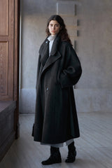 Stand-Up Collar Reversible Tweed Jacket