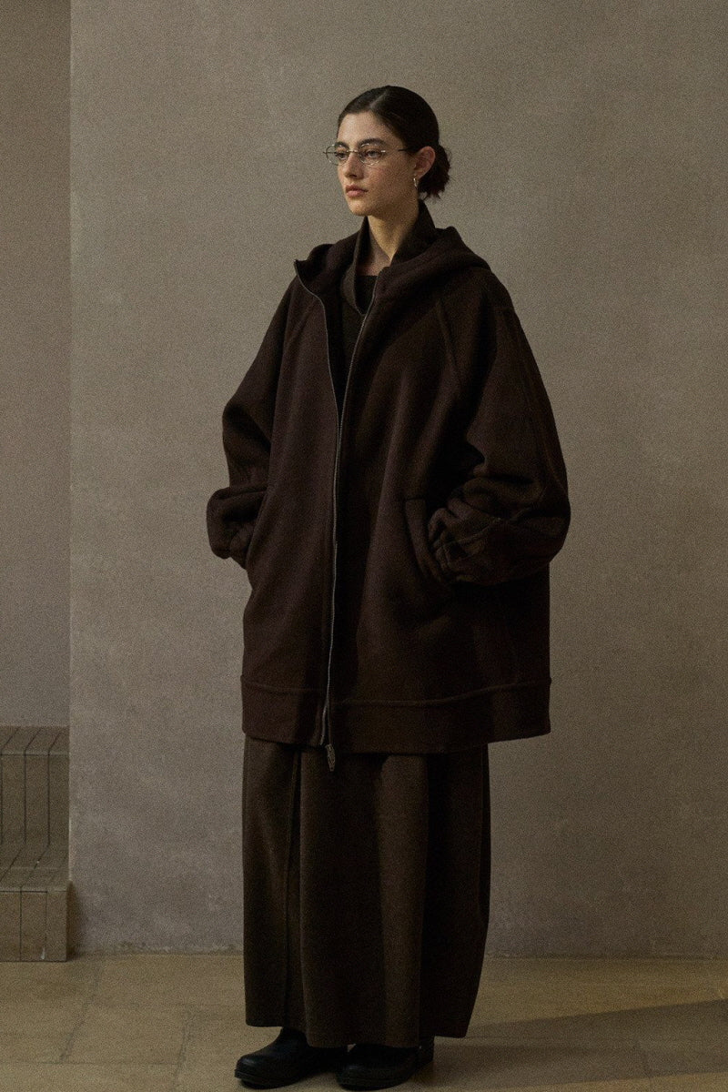 Reversible Hooded Large-Pocket Jacket