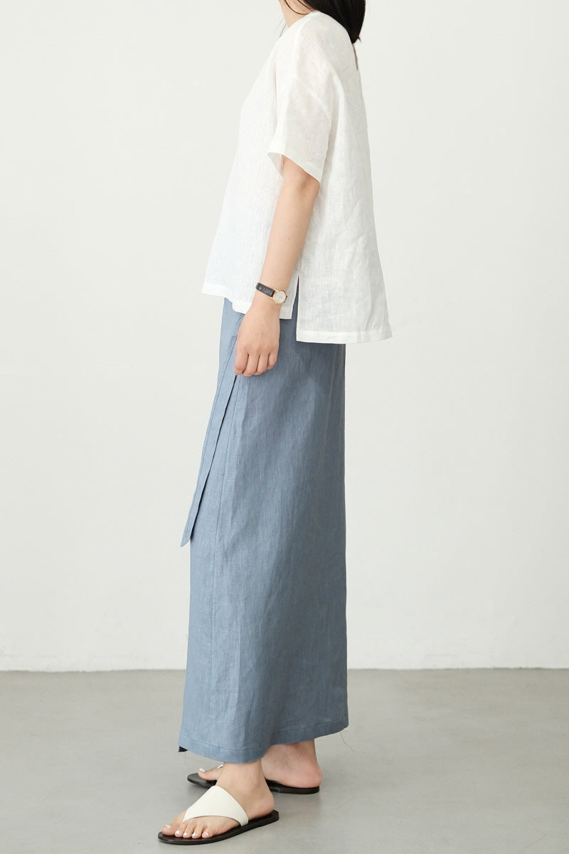 Lace-Up Wrap Skirt