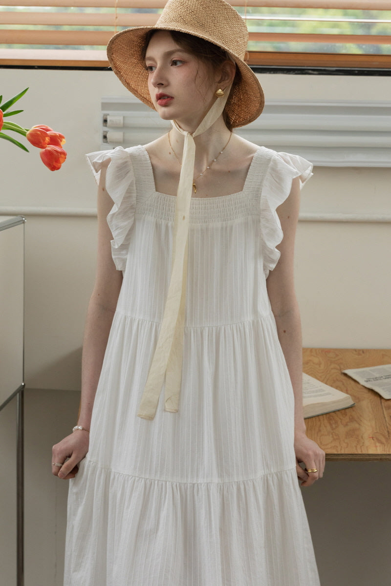 Lazy Fly Sleeve Cake Dress