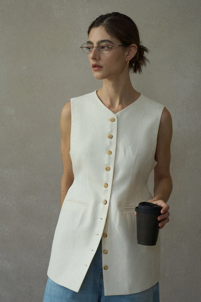 V-Neck Fitted Vest