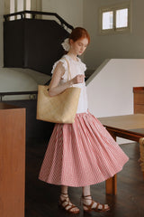 Fungus Edge High Waist A-Line Skirt