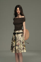 Hand-Pleated Midi Skirt