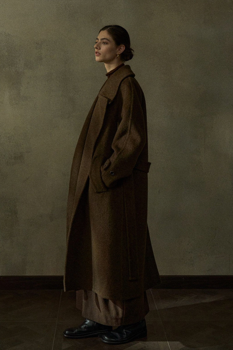 Waist-Lapel Reversible Duffle Coat