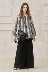 One-Shoulder Flared Sleeve Top