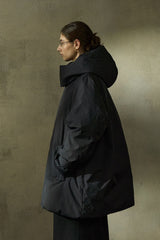 Oversized Hooded Stand Collar Parka Jacket