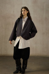 Cocoon Cropped Reversible Jacket