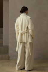 Stand Collar Multi-Pocket Plush Jacket