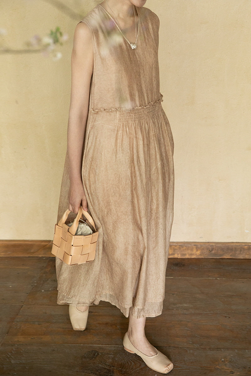 Lazy Sleeveless Loose Long Dress