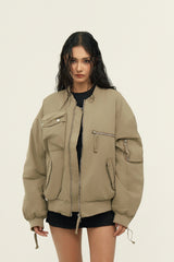 Pocket Zipper Baseball Jacket