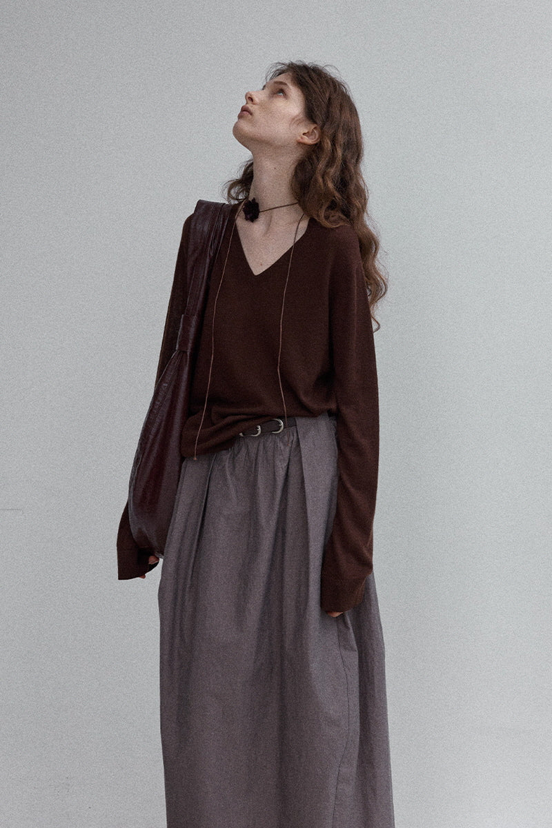 All-In-One V-Neck Pullover Sweater