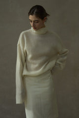 Contrast Turtleneck Sweater