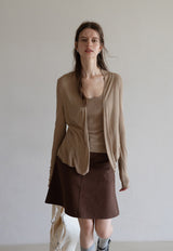 Striped Vest Cardigan Set