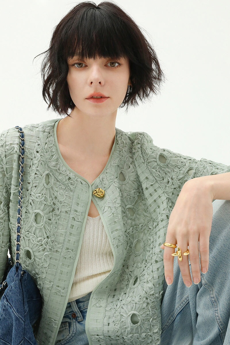 Three-Dimensional Cutout Jacket