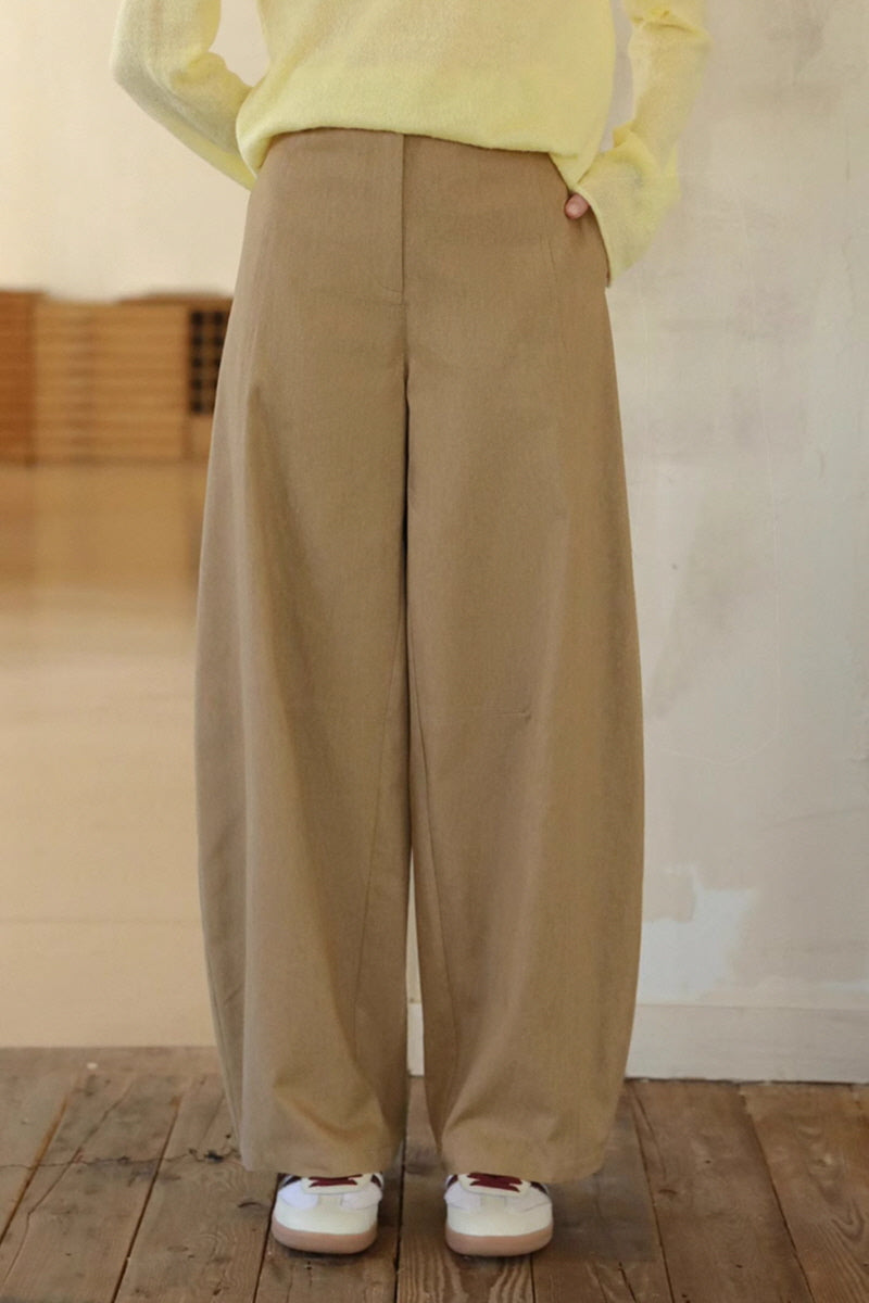 High Waist Wide-Leg Scimitar Pants
