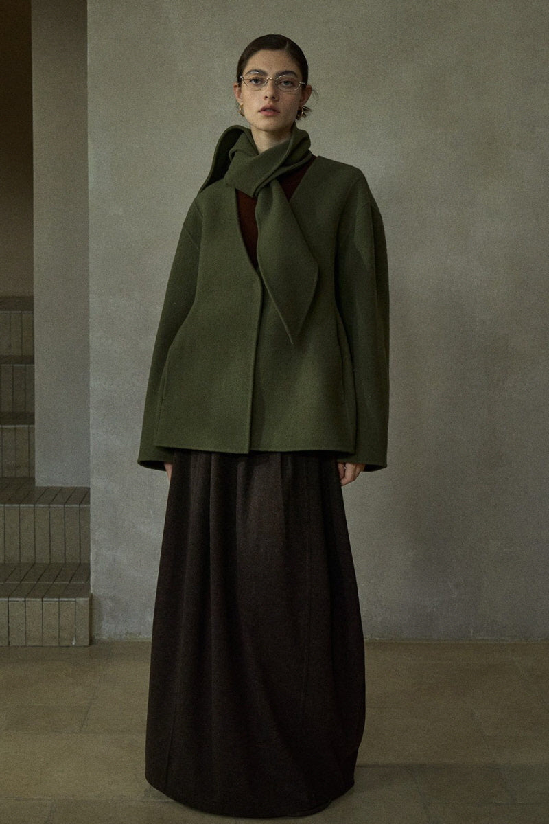 Rabbit Ear Scarf Reversible Jacket