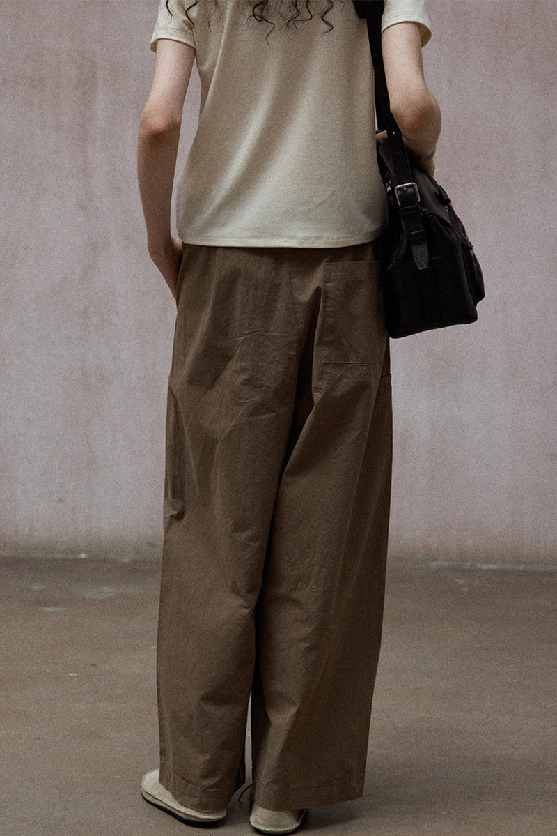 Relaxed Scimitar Wide-Leg Pants