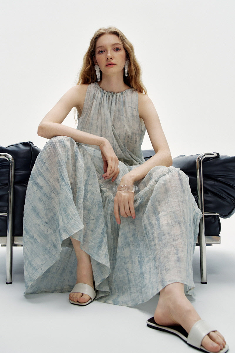 Relaxed Halterneck Maxi Dress