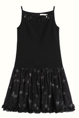 Beaded Spliced Slip Dress