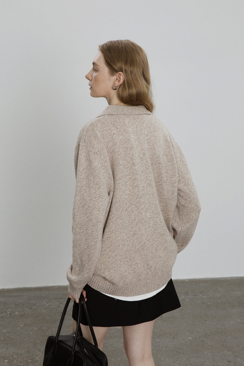 Seagull Neck Pullover Sweater