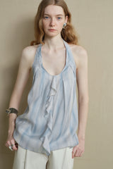 Ruffle Halterneck Loose Top