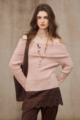 One-Shoulder Lapel Sweater