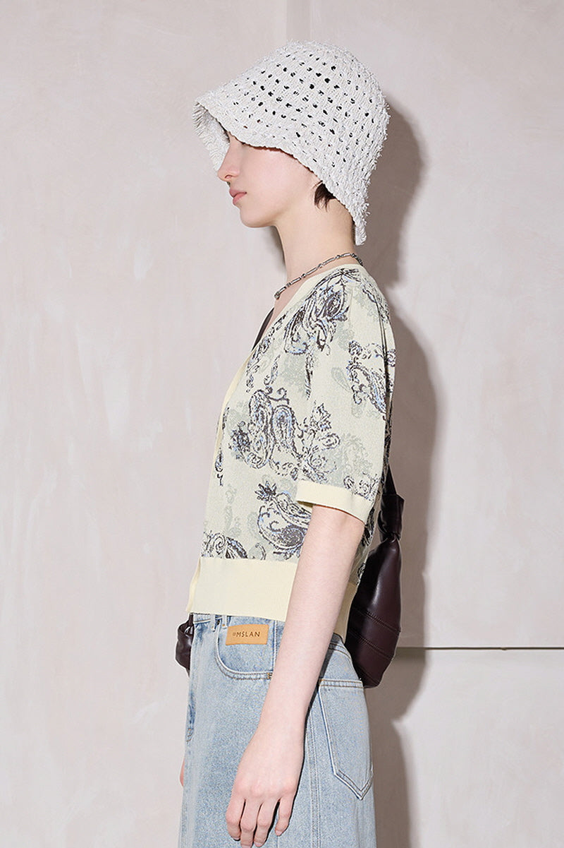 Retro Jacquard Knitted Cardigan