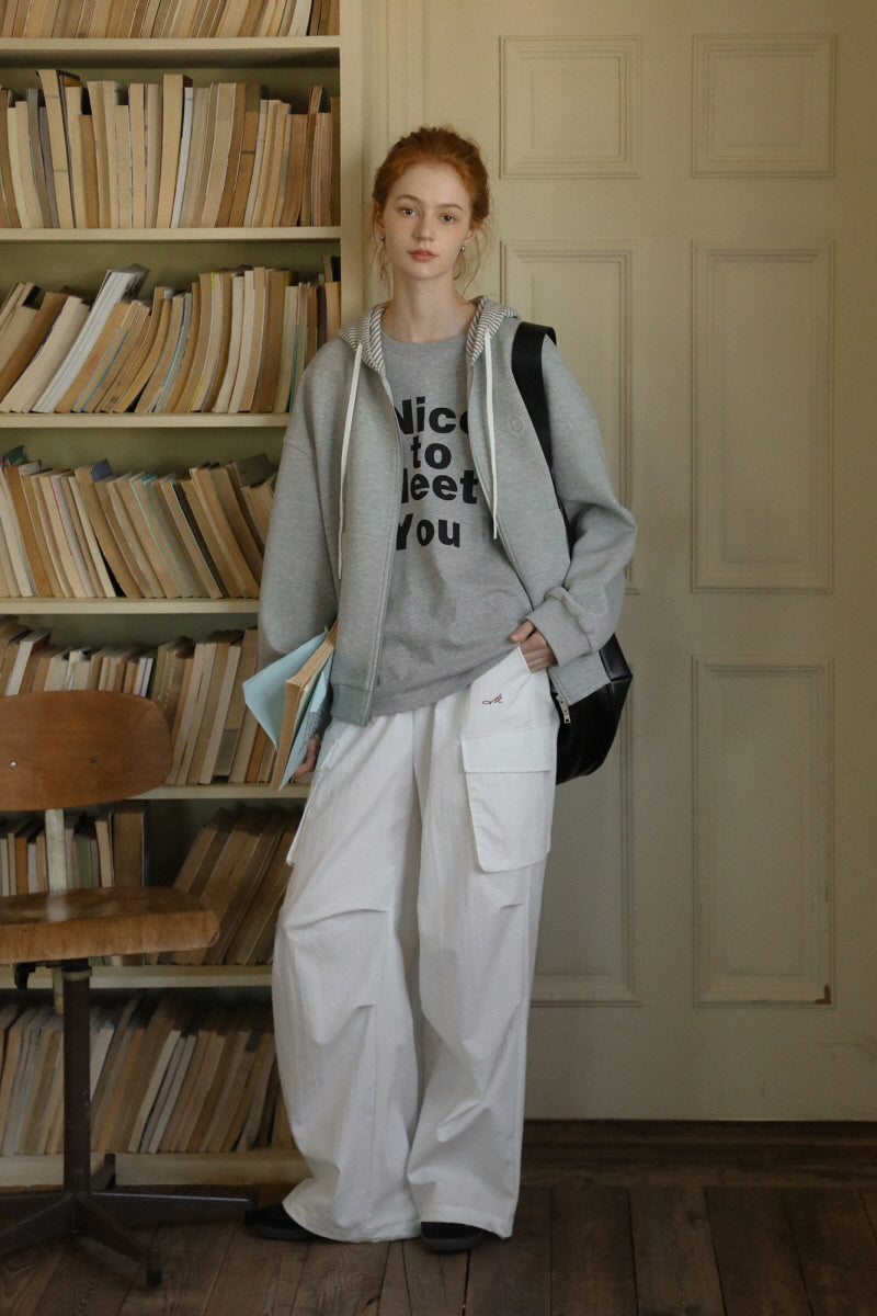 Check Patchwork Hooded Sweatshirt Jacket