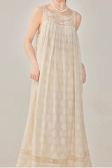 Literary Lace Jacquard Slip Dress