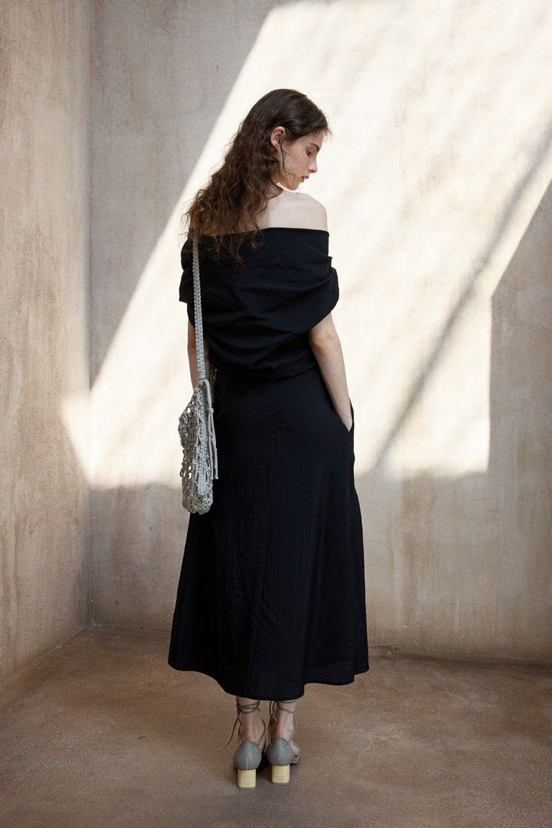One-Shoulder Bandeau Long Dress