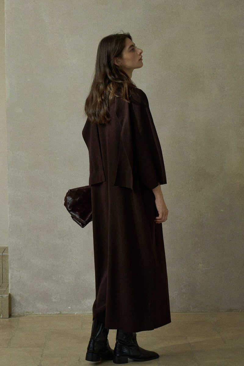 Streamer Mid-Sleeve Knit Dress