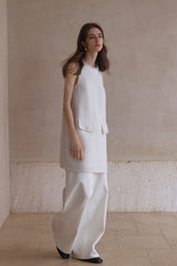 Raw Edge Crew Neck Dress
