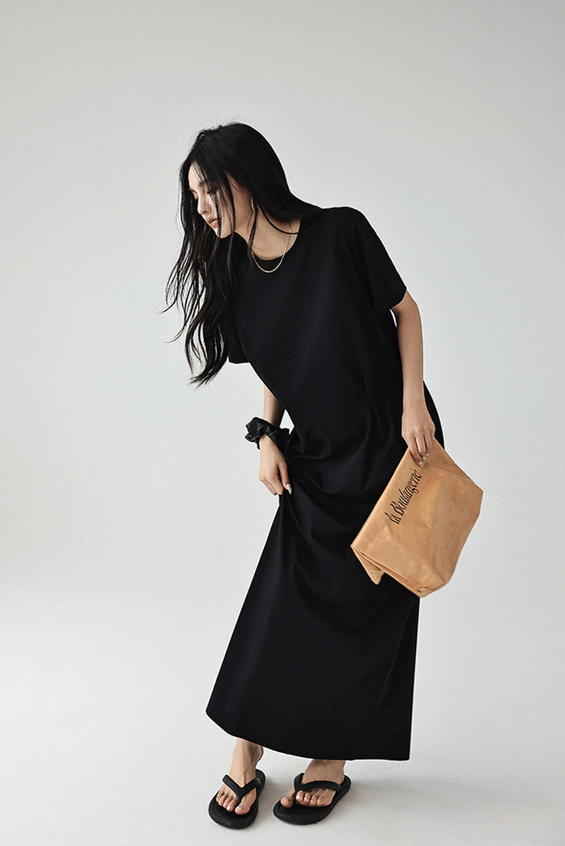 Lazy Straight Loose Long Dress
