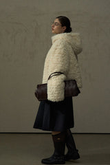 Curly Hooded Plush Jacket