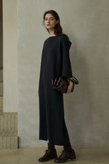 Streamer Mid-Sleeve Knit Dress